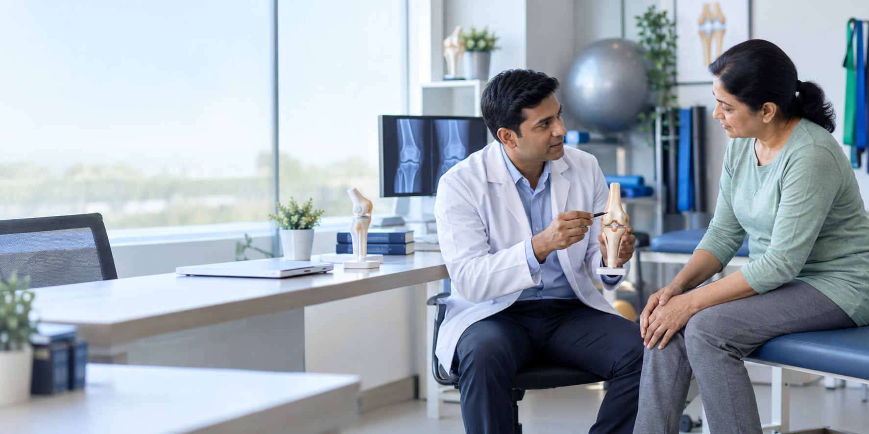 Arthritis treatment consultation with joint model