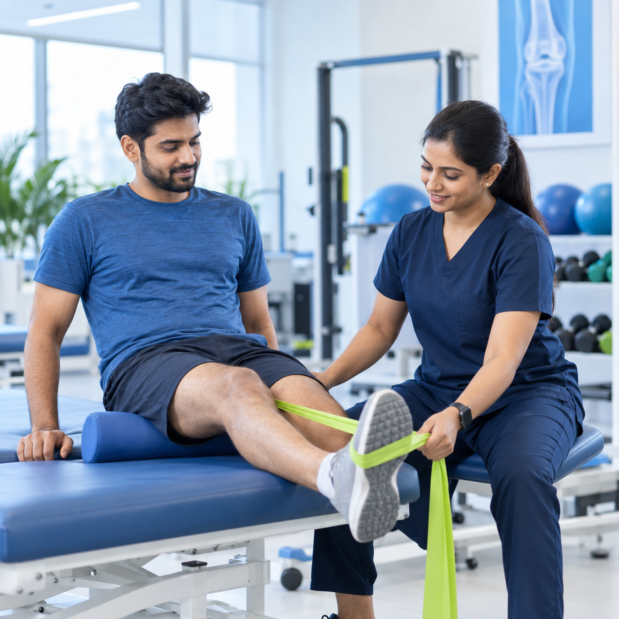 Guided knee rehabilitation after arthroscopy