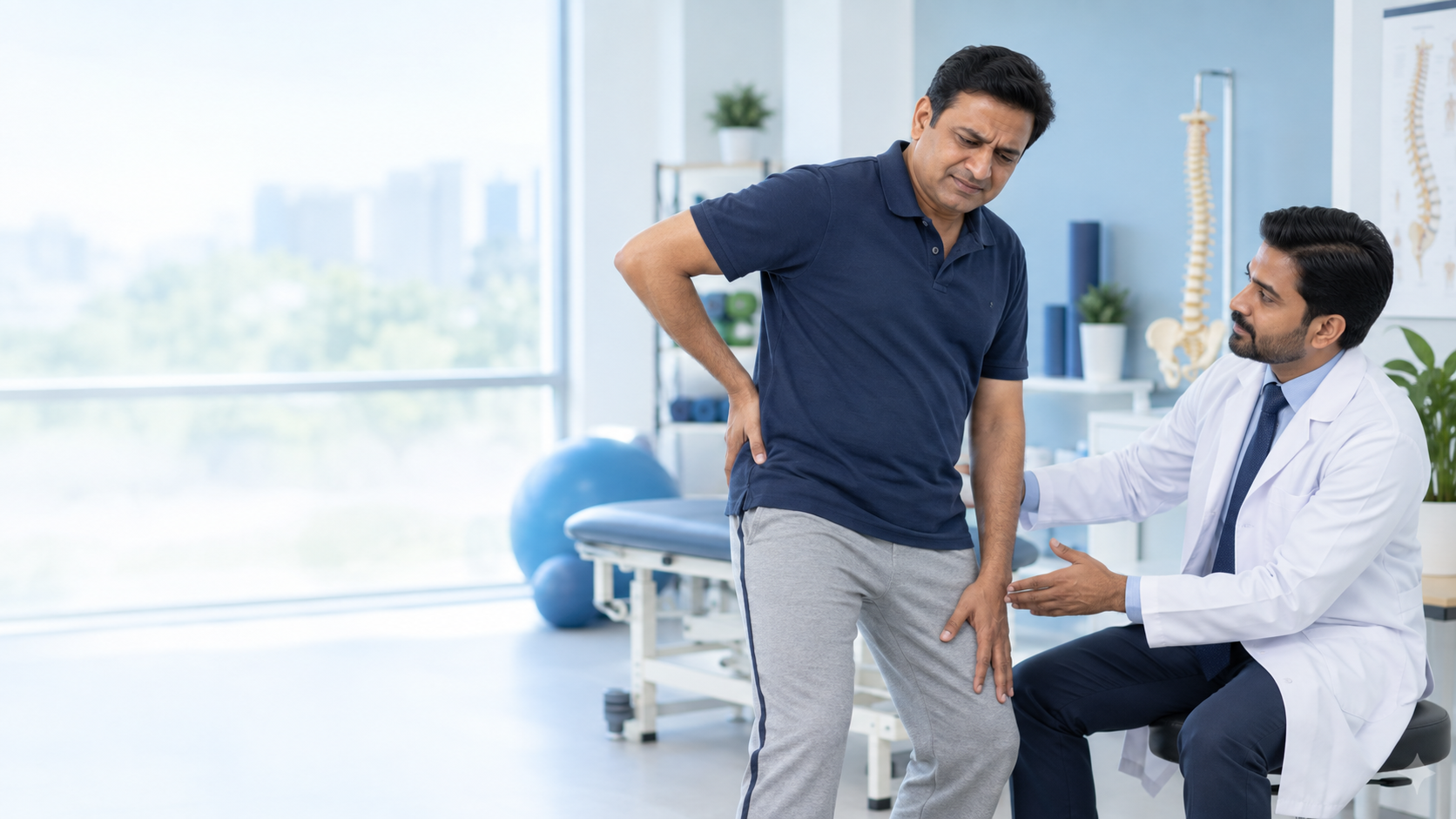 Sciatica treatment consultation for radiating leg pain